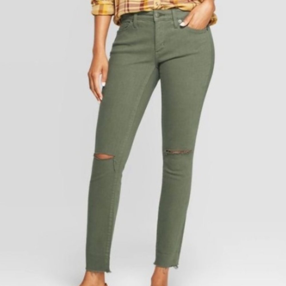 Universal Thread Olive Green Mid Rise Jeggings NWT